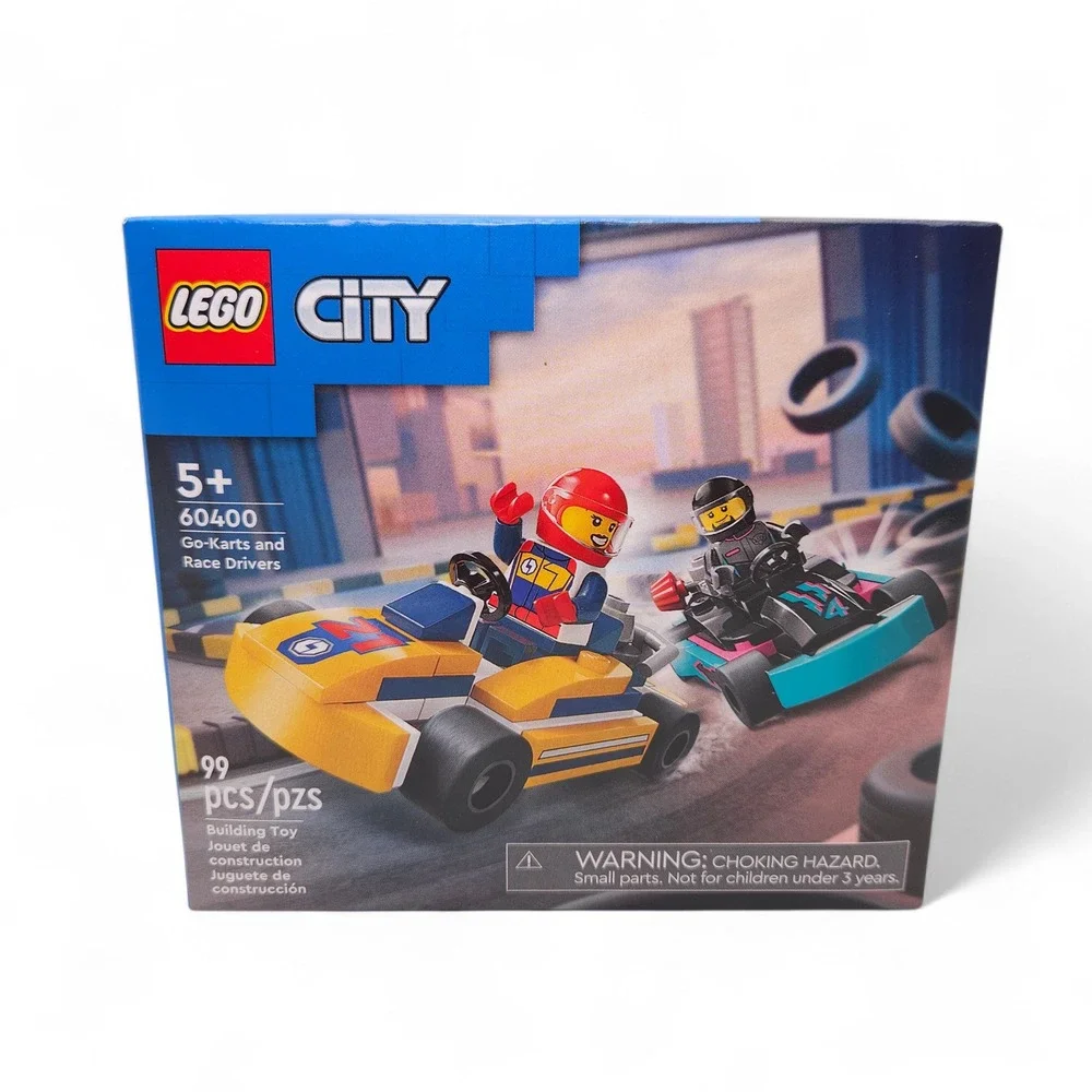 2x LEGO 60400 City Go-Karts and Race Drivers Building Set Multi Color Racing Toy